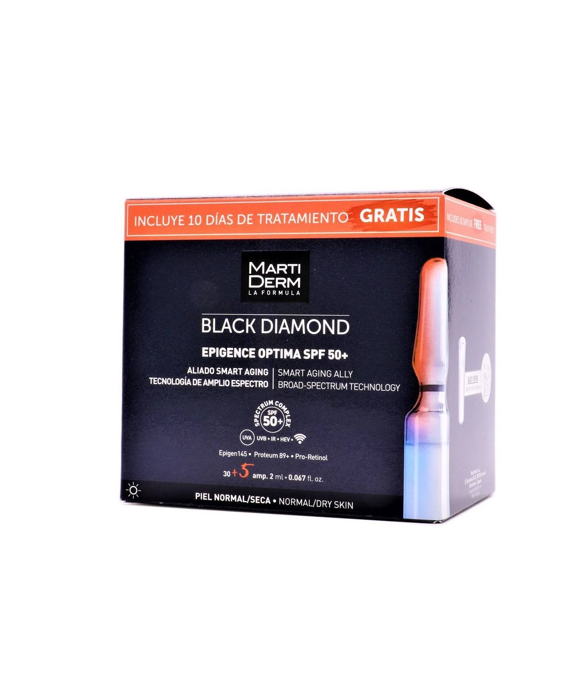 Martiderm Black Diamond Epigence Optima SPF50+ 30+5 Ampollas Gratis