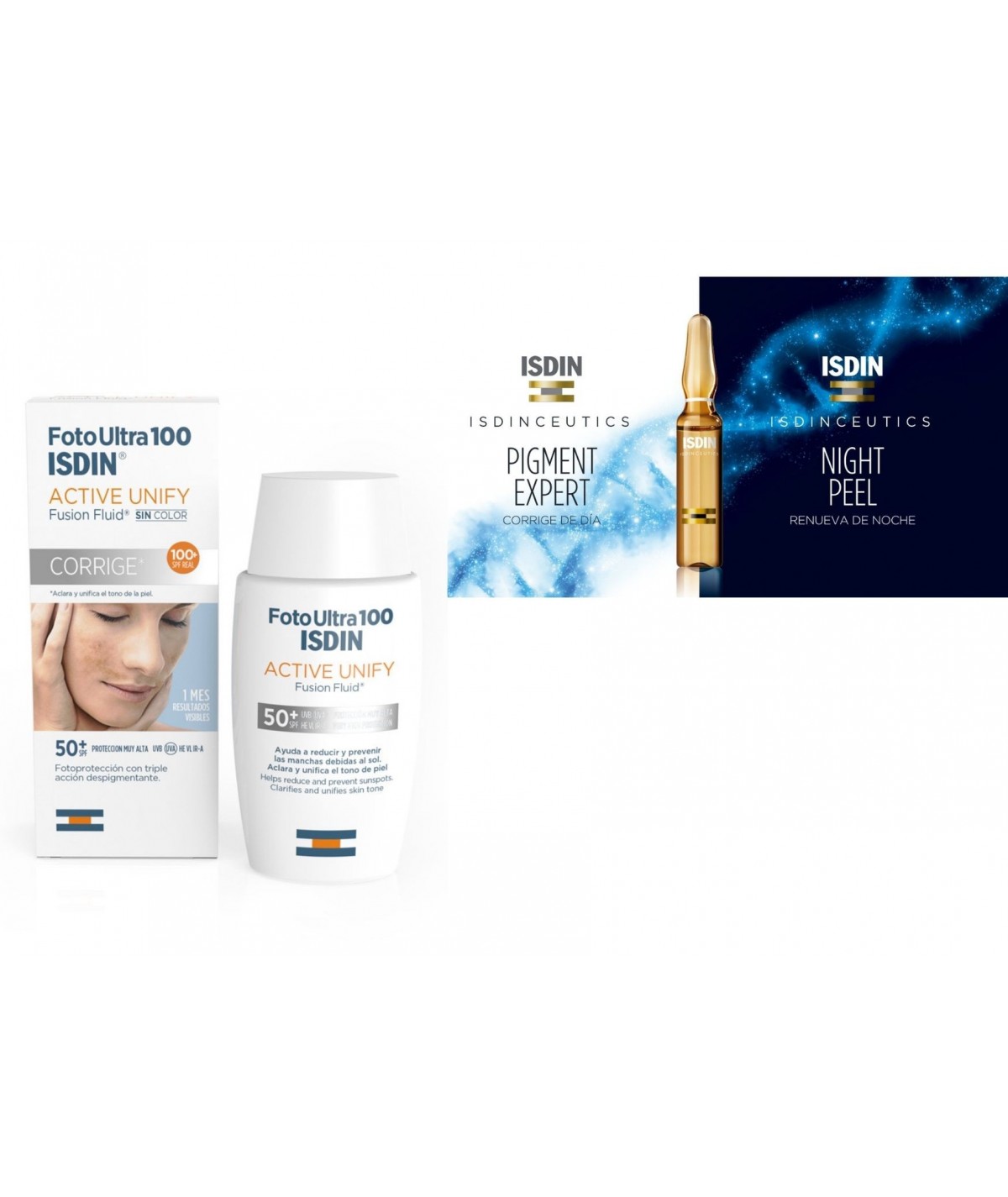 ISDIN PACK LIVE YOUNG FOTOULTRA100 + AMPOLLAS PIGMENTEXPERT