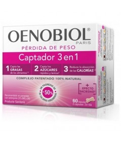 Complemento para Pérdida de Peso Oenobiol  3 en 1 duo 60 Cápsulas